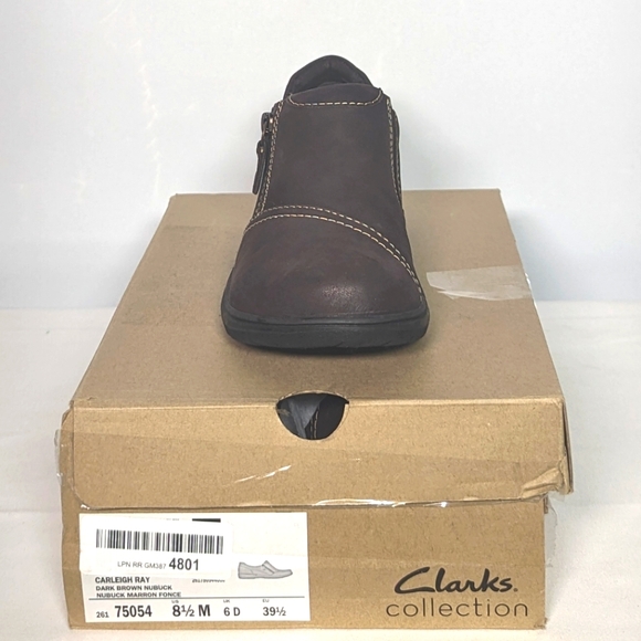 NEW Clarks Womens Carleigh Ray Leather Oxford sz 8.5 brown - Picture 5 of 5